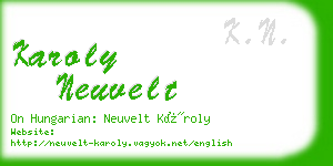 karoly neuvelt business card